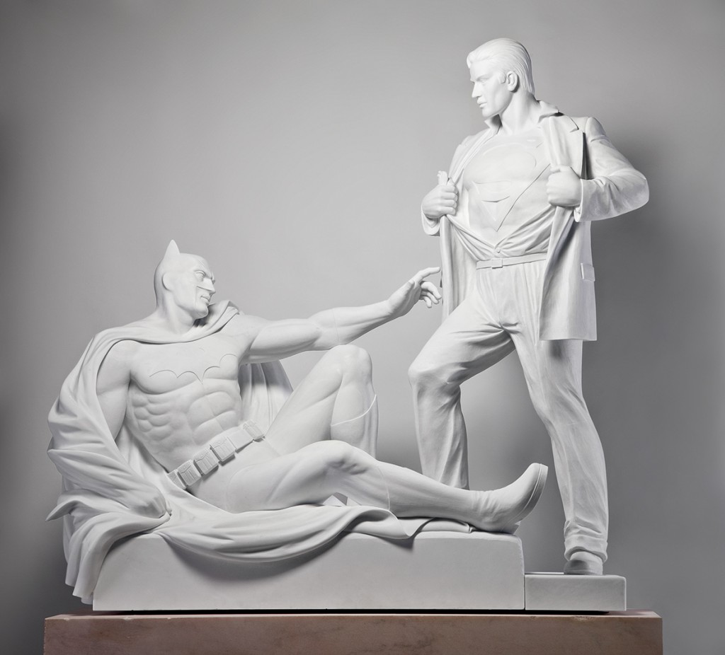 Modern Heroes 2010 Hand-carved white marble 195x190x75cm Mauro Perucchetti